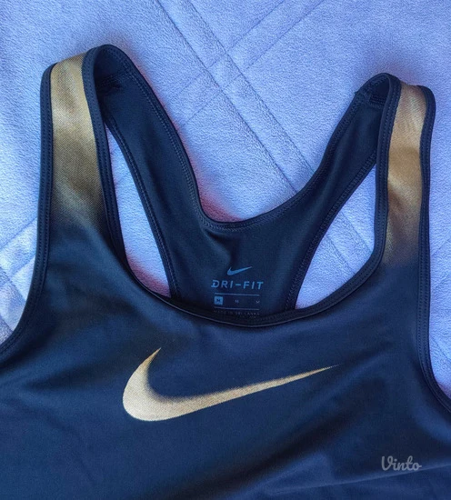 Original NIKE Dri-FIT crno-zlatni top / majica (M)