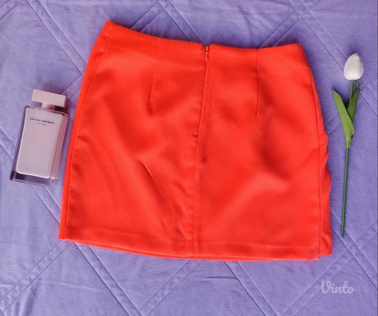 RIVER ISLAND nova narandžasta mini suknja S,M