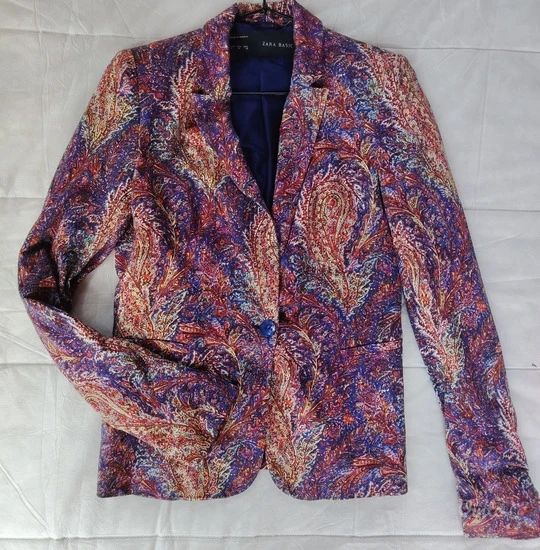 ZARA BASIC Paisley blejzer od viskoze M