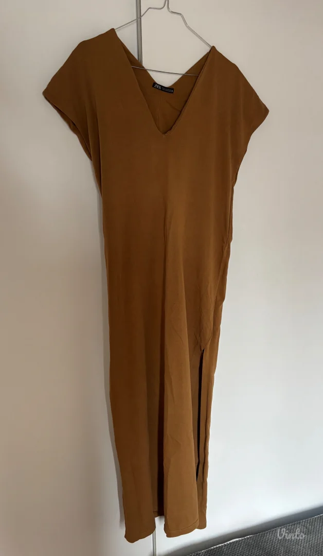 Zara isprana midi haljina 🟤