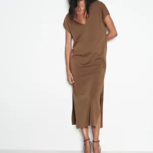 Zara isprana midi haljina 🟤