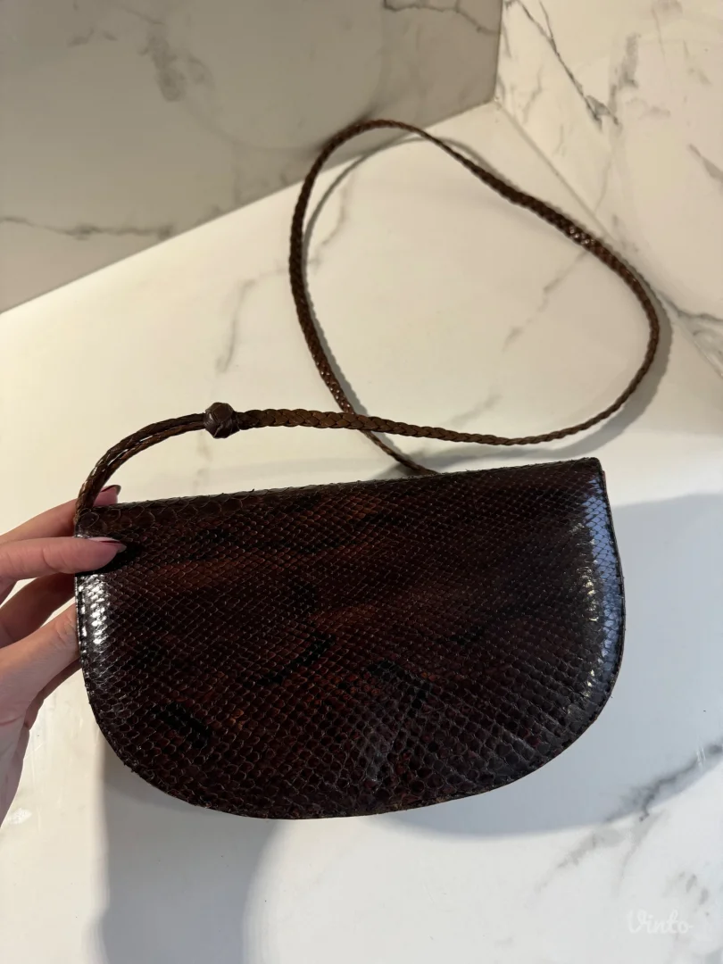 Vintage torbica od prave zmijske koze