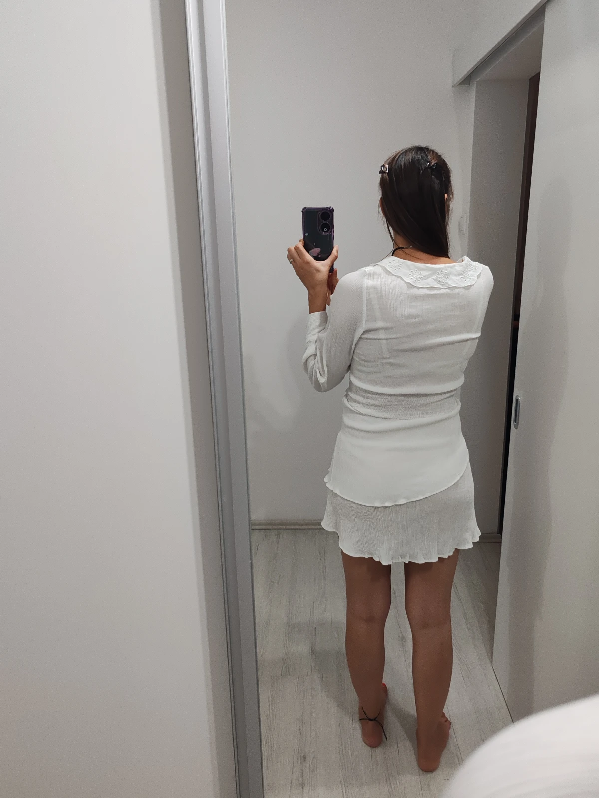 Bela mini haljina ZARA velicina M