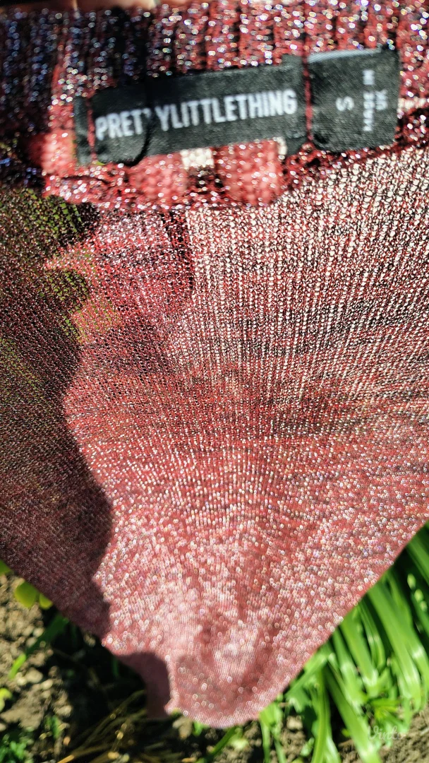 Metallic knit maksi suknja za plažu