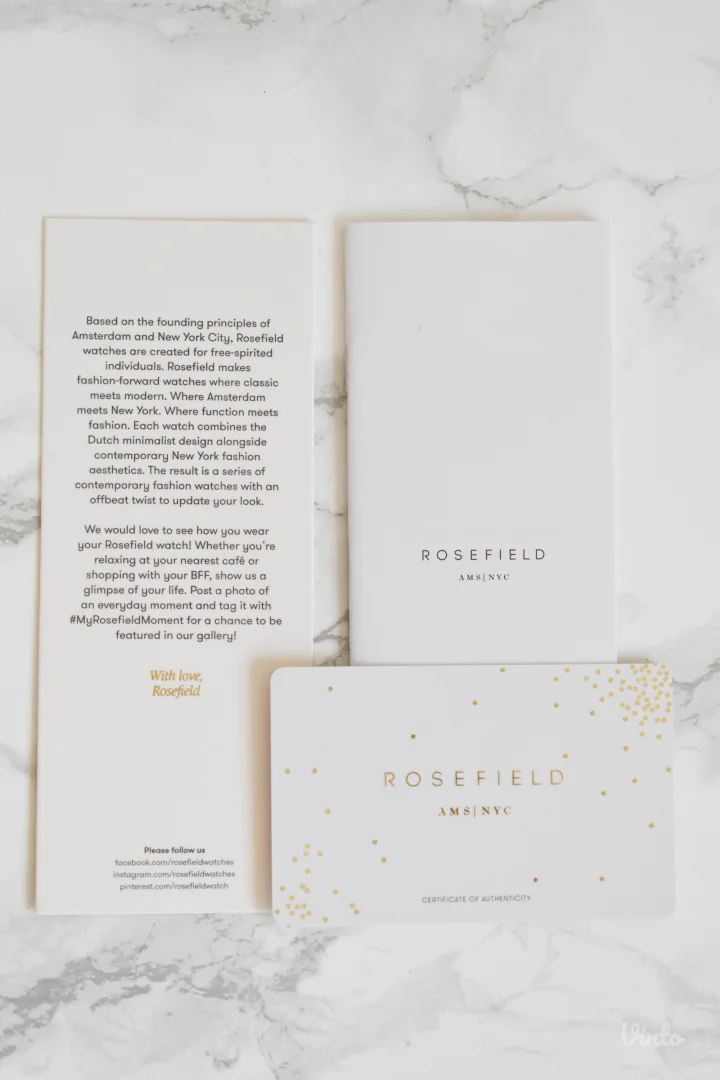 Rosefield ručni sat, model Tribeca, black/rose gold (novo u originalnom pakovanju)