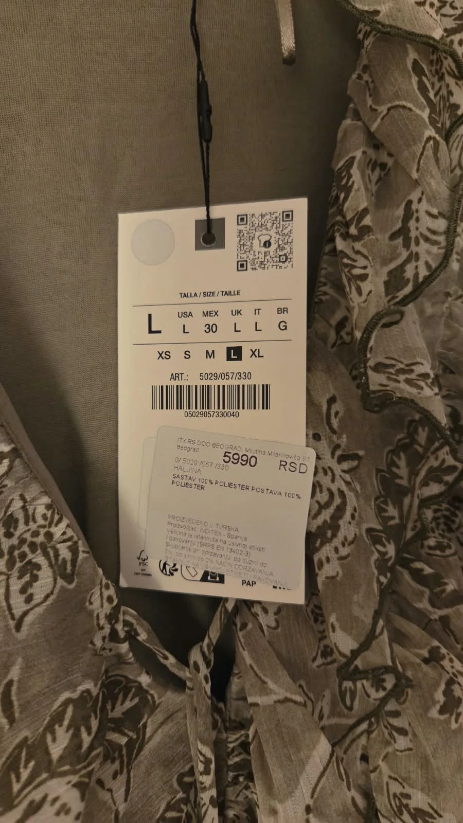 nova ZARA maxi haljina sa etiketom - L