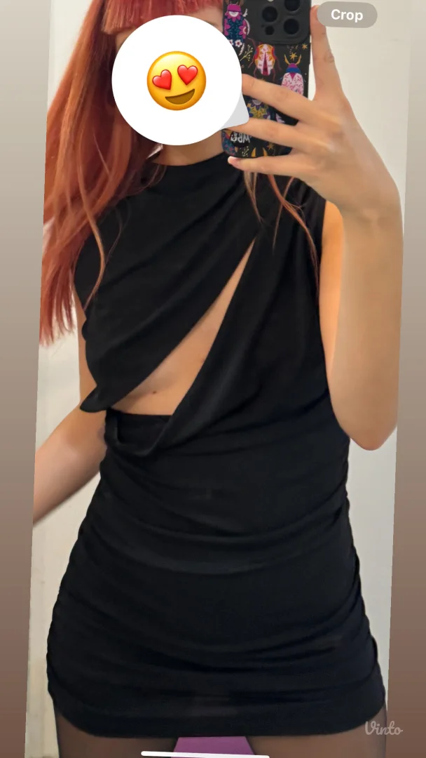 mini ZARA sečena haljina - L