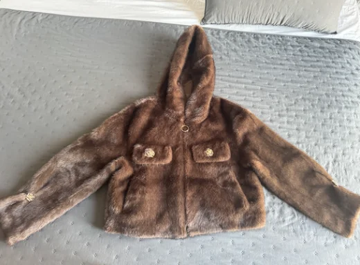 Imitacija nerca bundica sa kapuljačom - UNI