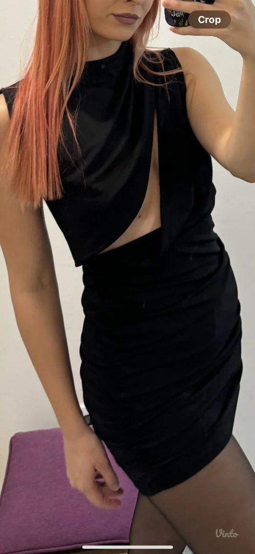 mini ZARA sečena haljina - L