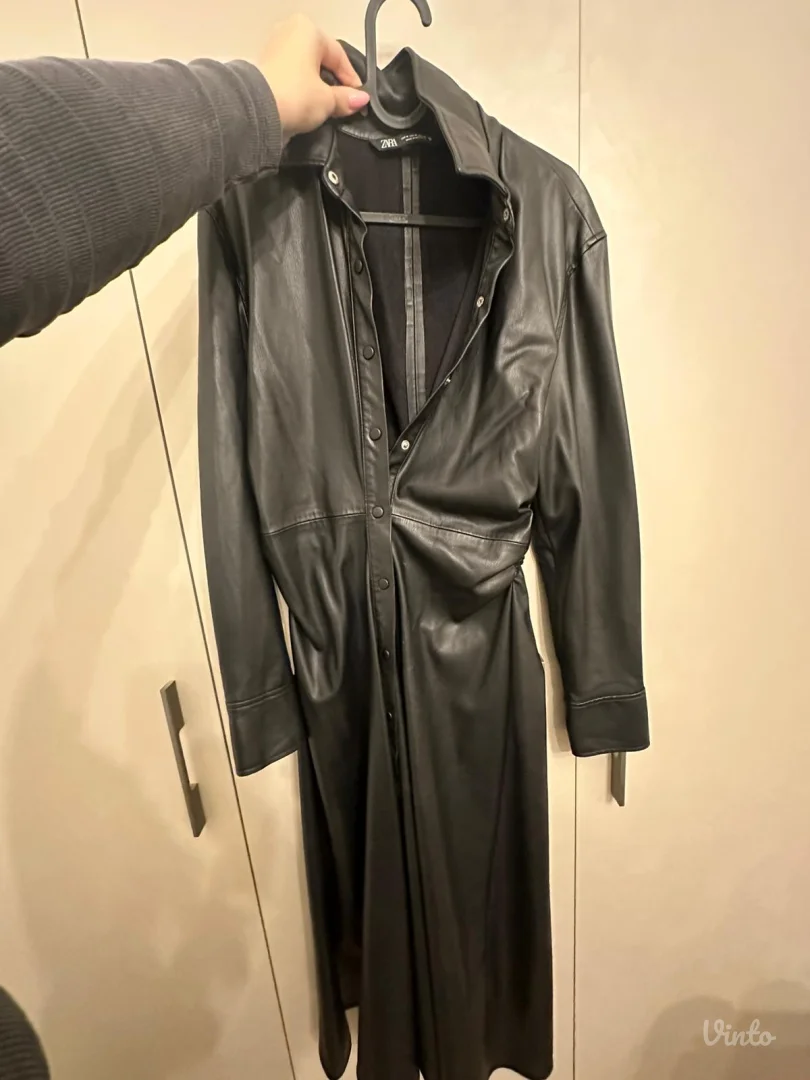 ZARA imitacija kože haljina