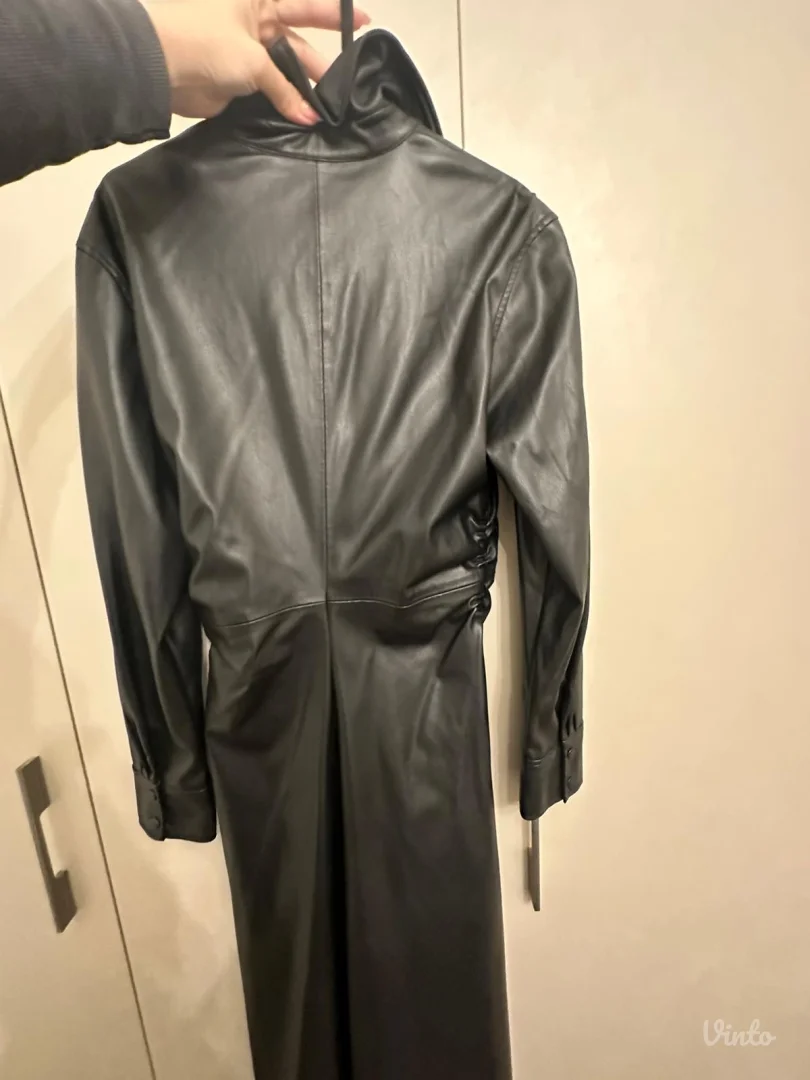 ZARA imitacija kože haljina