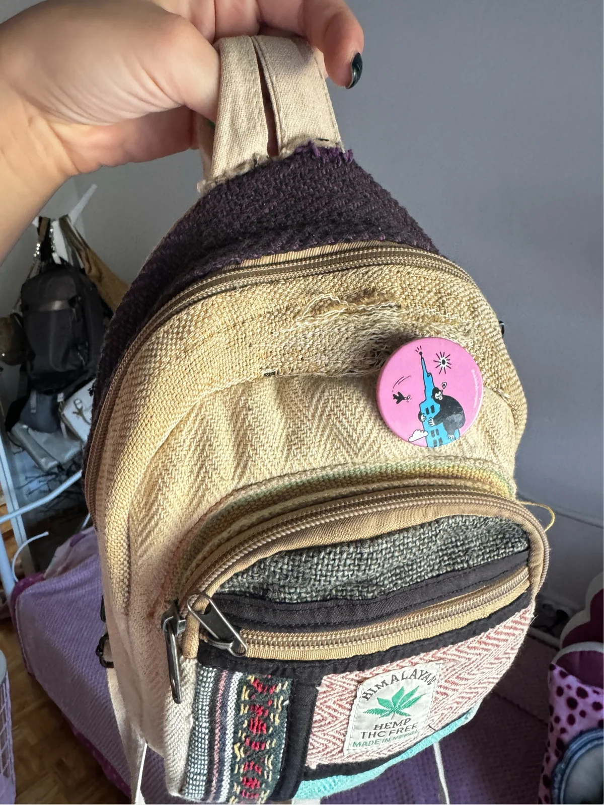 Hemp mini ranac