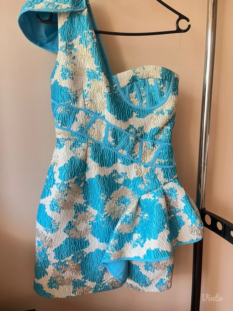 Mini haljina od brokata - ručno rađena - S