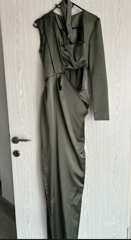 Svečana maslinasto zelena haljina