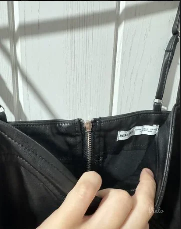 Kožna Bershka haljina