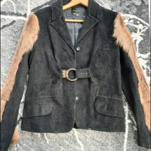 nova CAVALLI jaknica prava koža & krzno