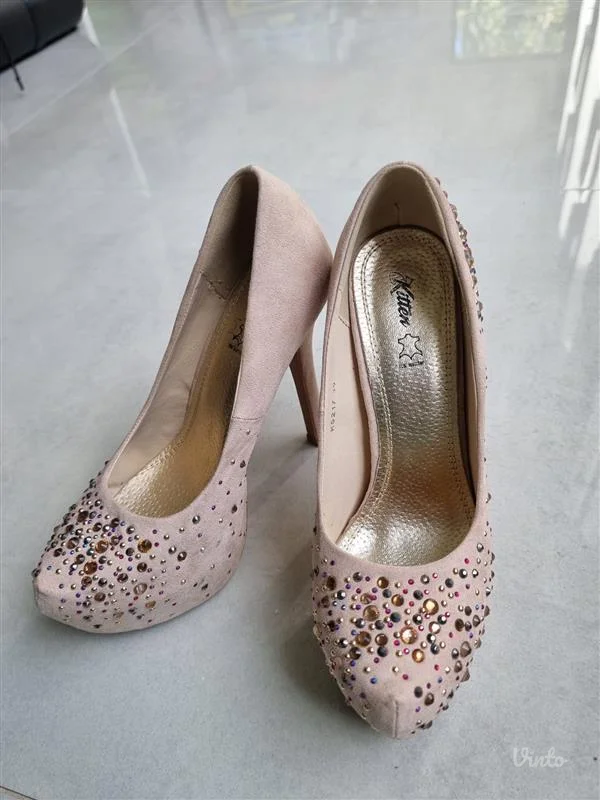 Kožne krem štikle - 39