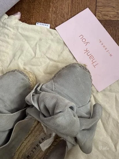 Sive M-Ishka espadrile sa duplim djonom