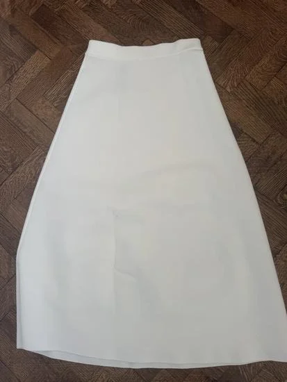 Uniqlo bela pletena midi suknja XS