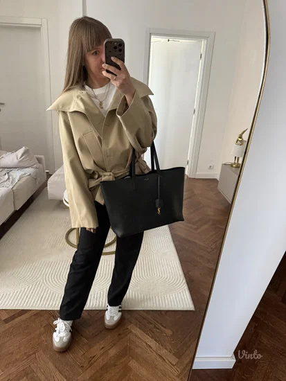 Zara trench coat crop