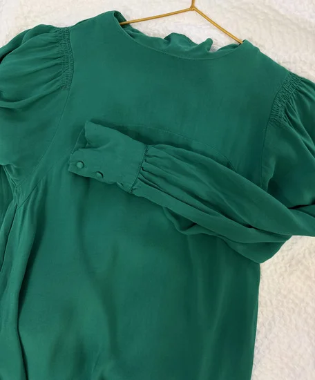 Mango Zelena mini haljina od viskoze - kao nova