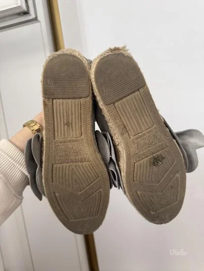 Sive M-Ishka espadrile sa duplim djonom