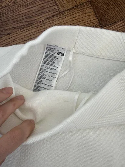 Uniqlo bela pletena midi suknja XS