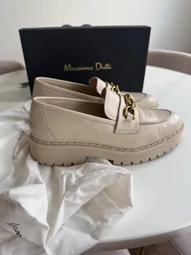 Massimo Dutti kozne mokasine / loafers krem 37 - odlicno ocuvane