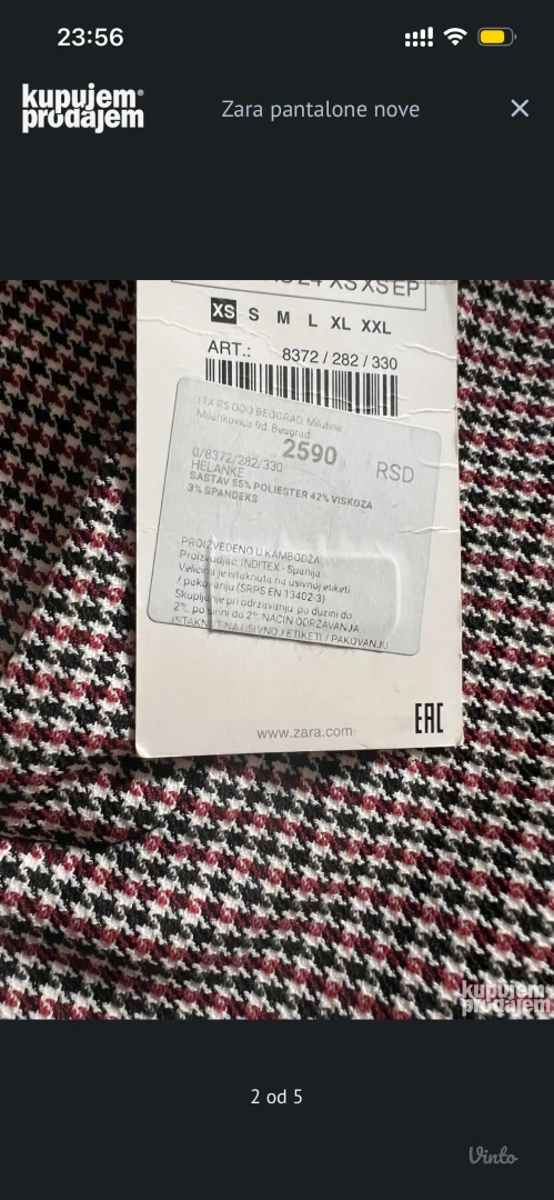 Zara pantalone