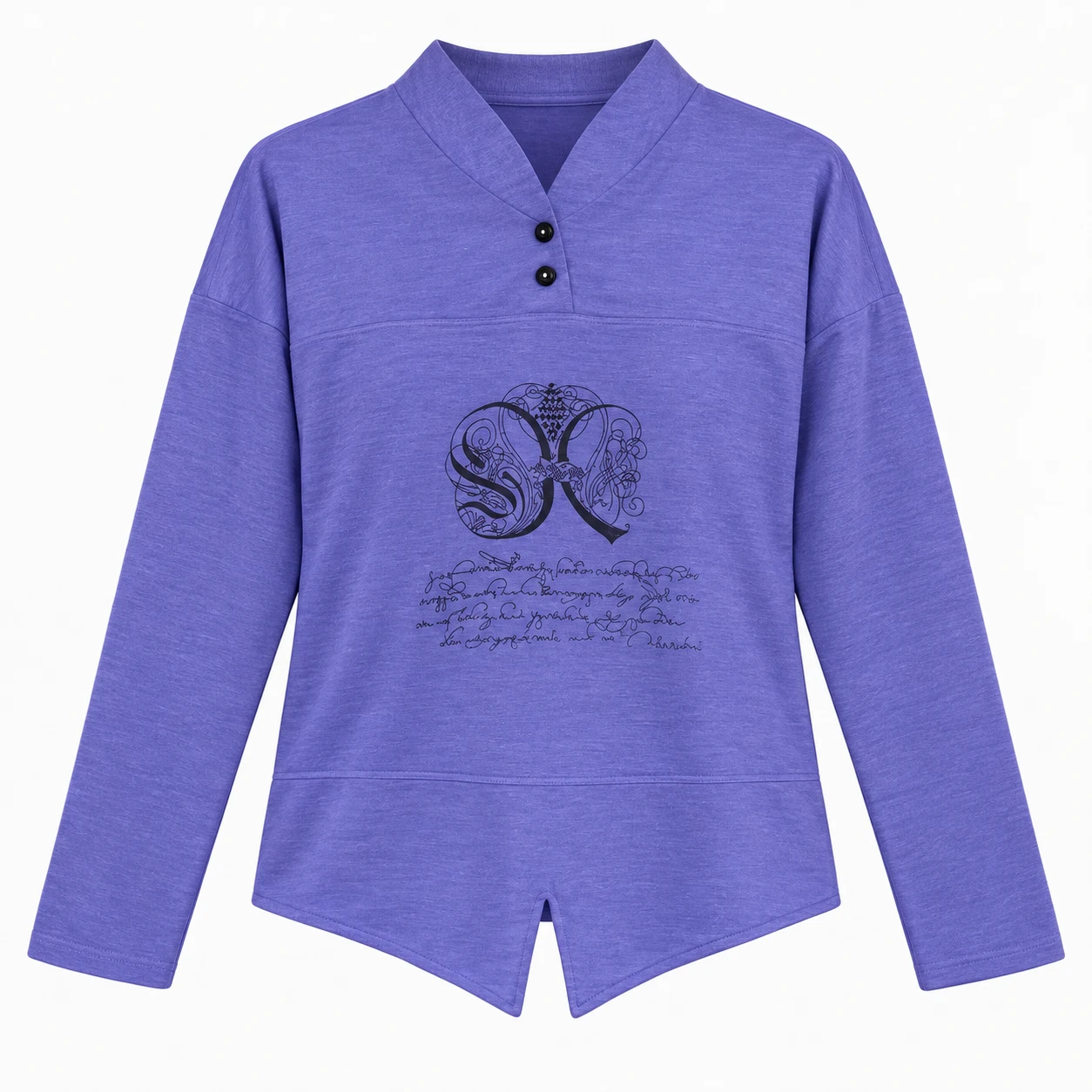 Vintage ženski komplet L – bluza i midi suknja - pamuk