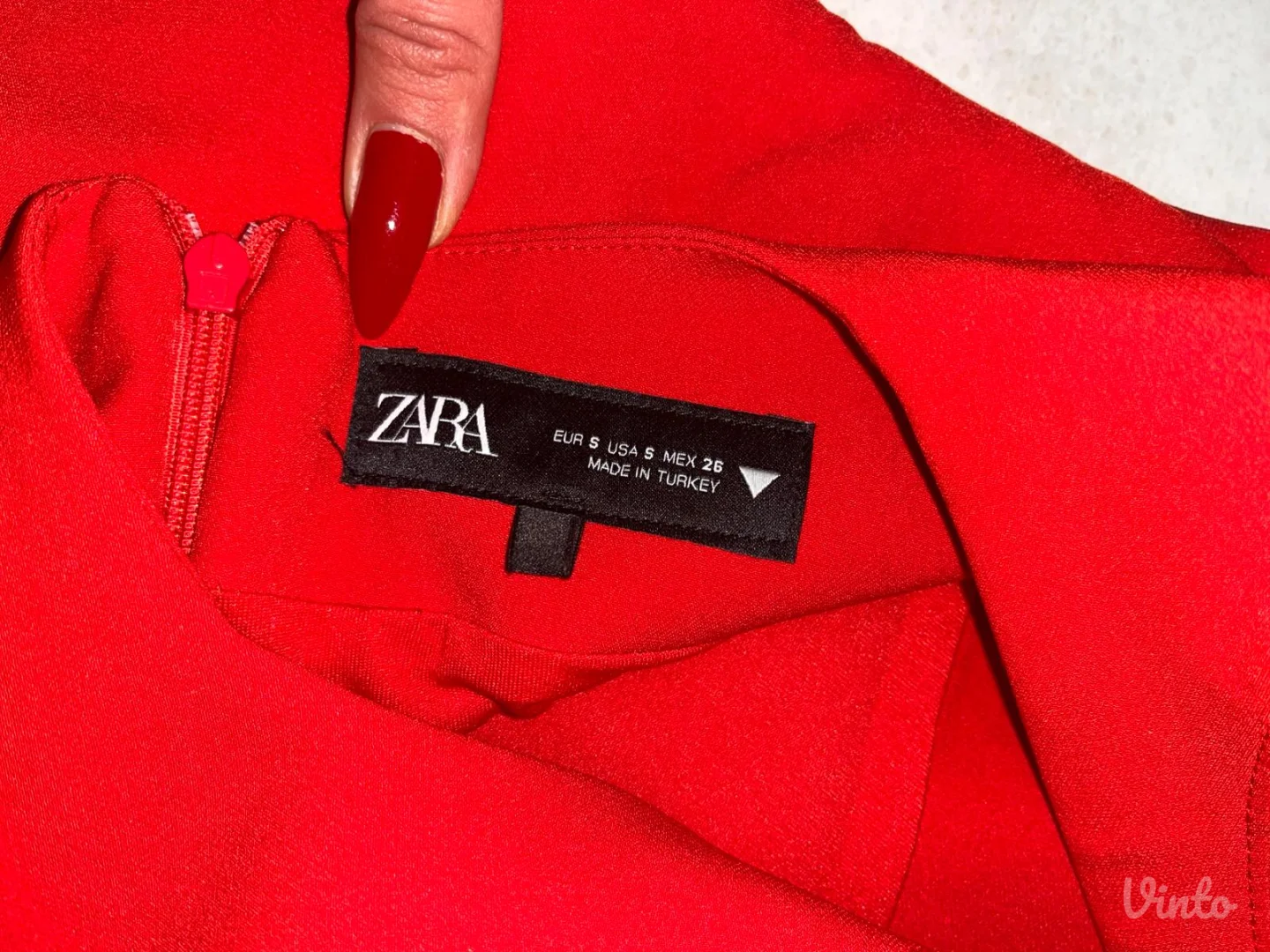 ZARA crvena haljina S veličina