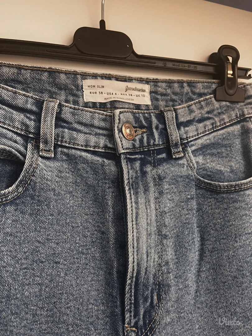 Stradivarius MOM slim farmerice 36