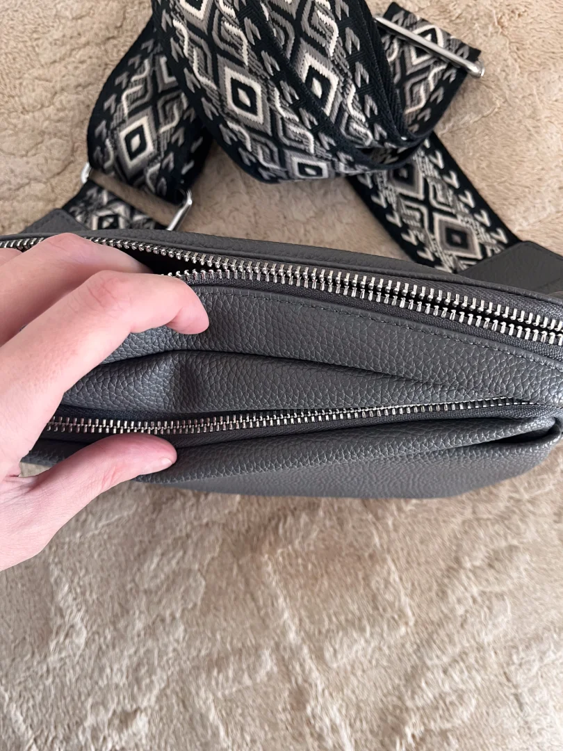 NOVA siva torbica od eko kože