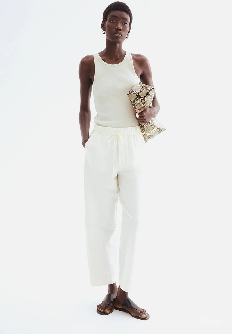 H&M lagane lanene pantalone lan/viskoza