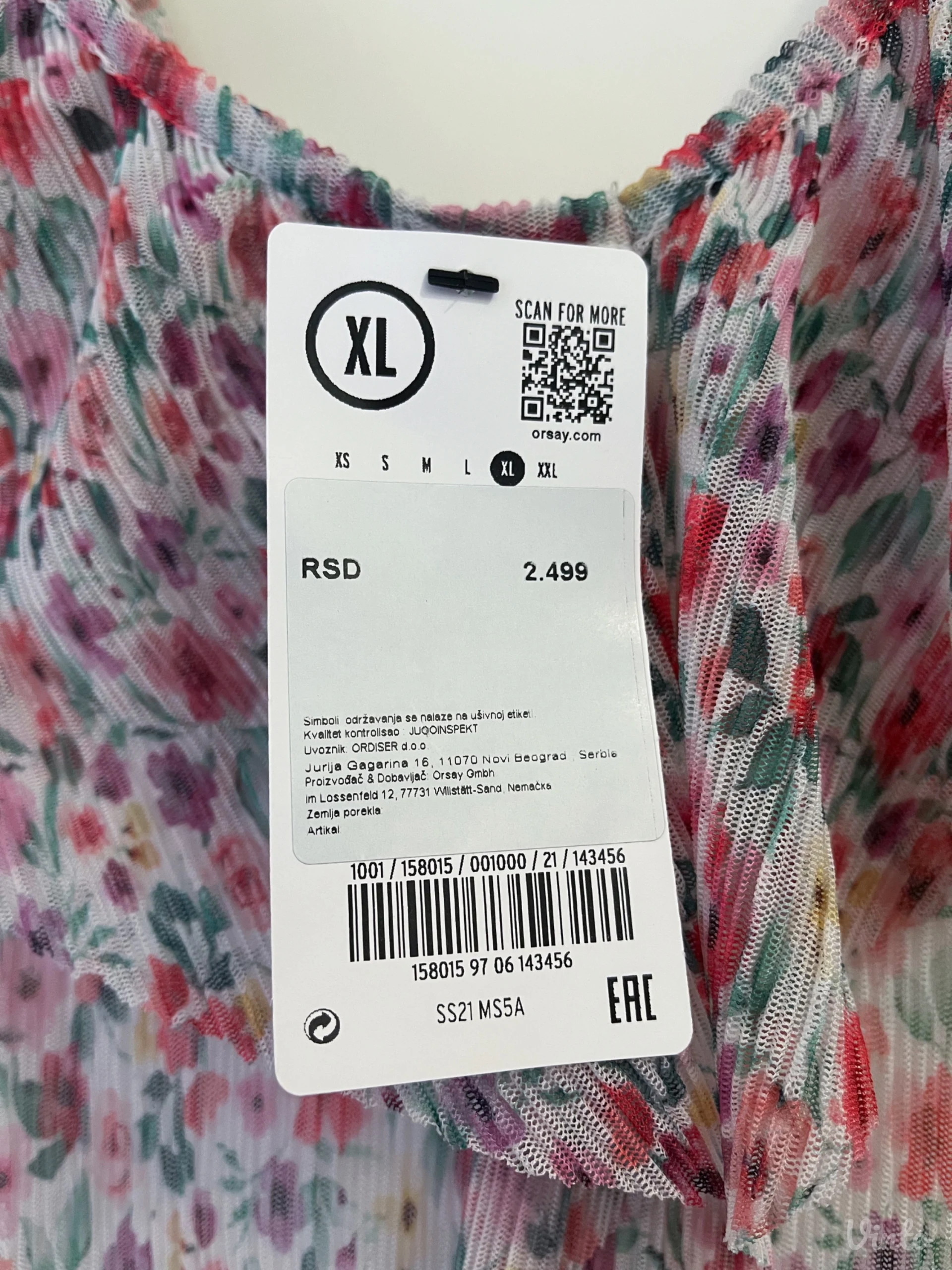 Orsay damska cvetna bluza XL