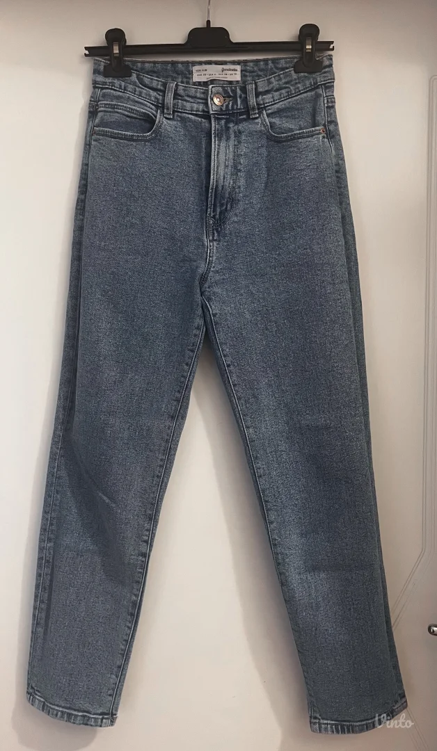 Stradivarius MOM slim farmerice 36