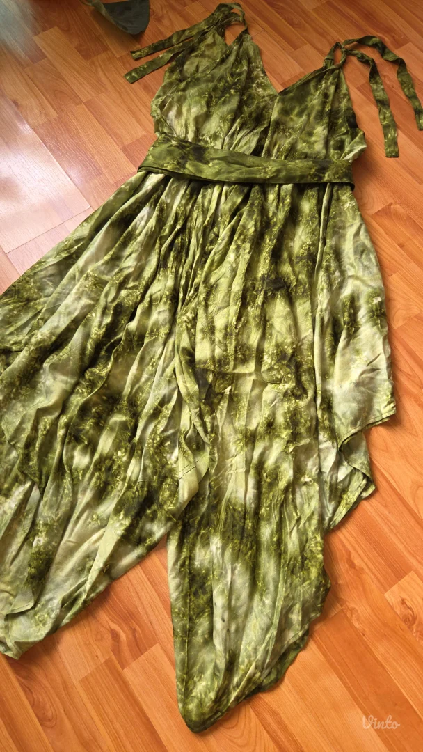 Indi boho asimetrična šumska haljina/kombinezon