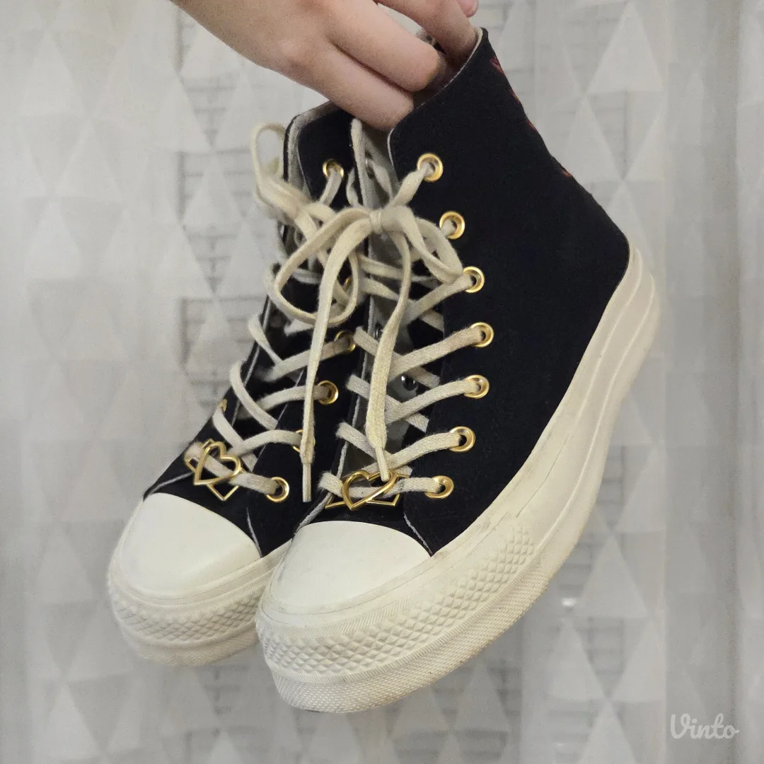 Converse Lift Platform 'Black Hearts'
