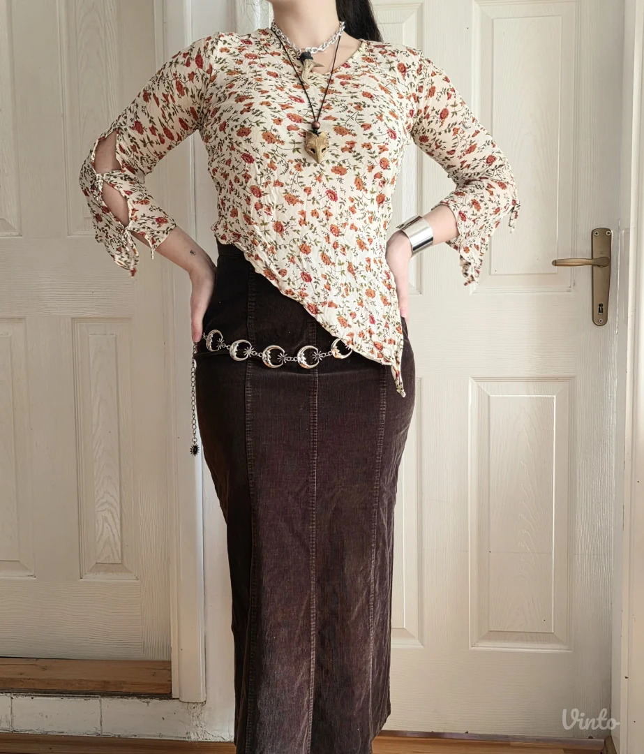 Maksi whimsigoth braon suknja od somota