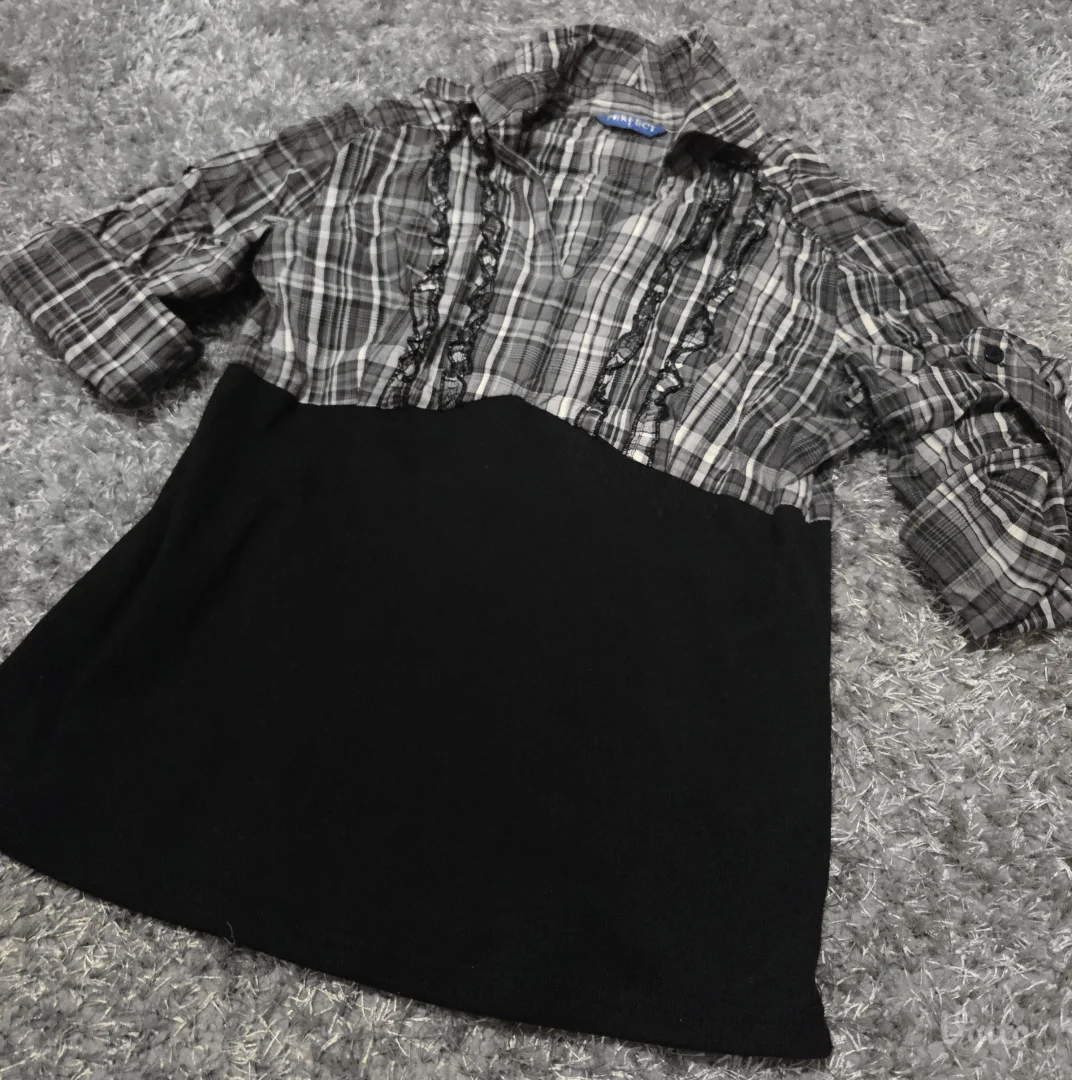 Y2k plaid shirt top