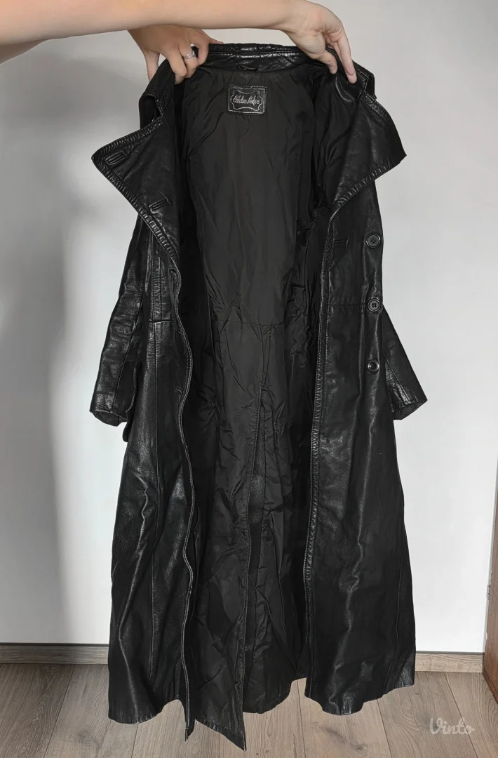 Vintage trench mantil od prirodne kože