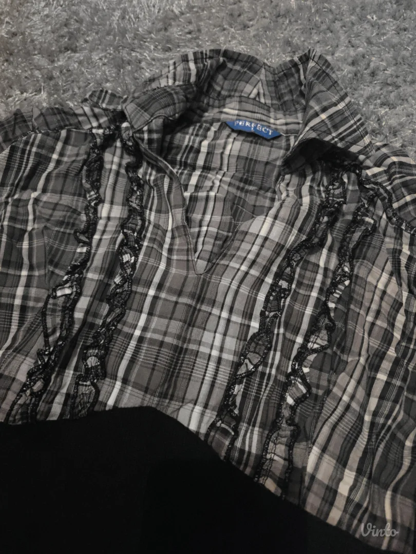 Y2k plaid shirt top