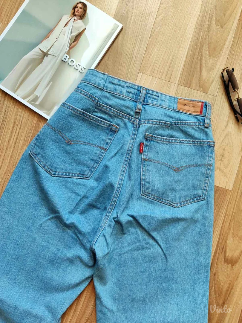 Fioretto farke, visok struk, široke duge nogavice