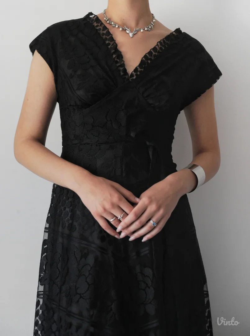 Vintage 70s raskošna maxi haljina