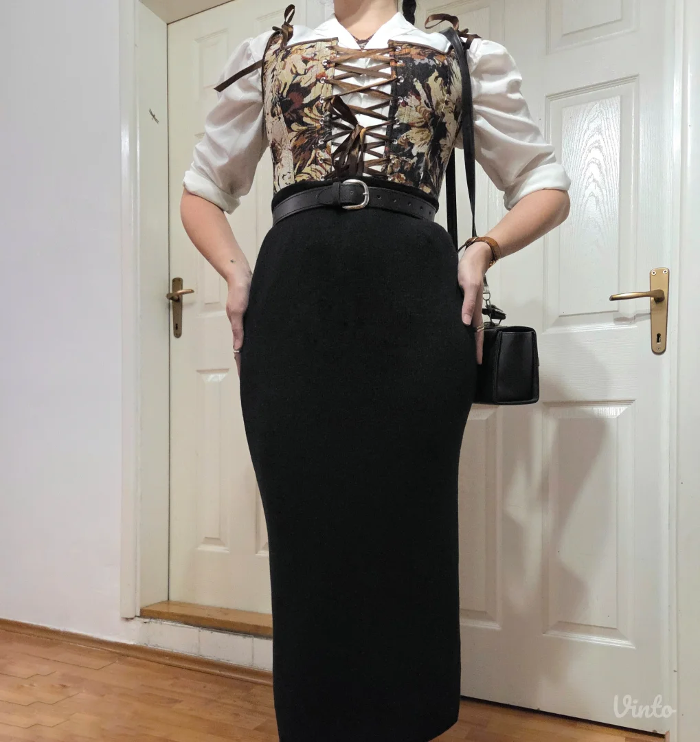 Maxi zimska suknja od merino vune