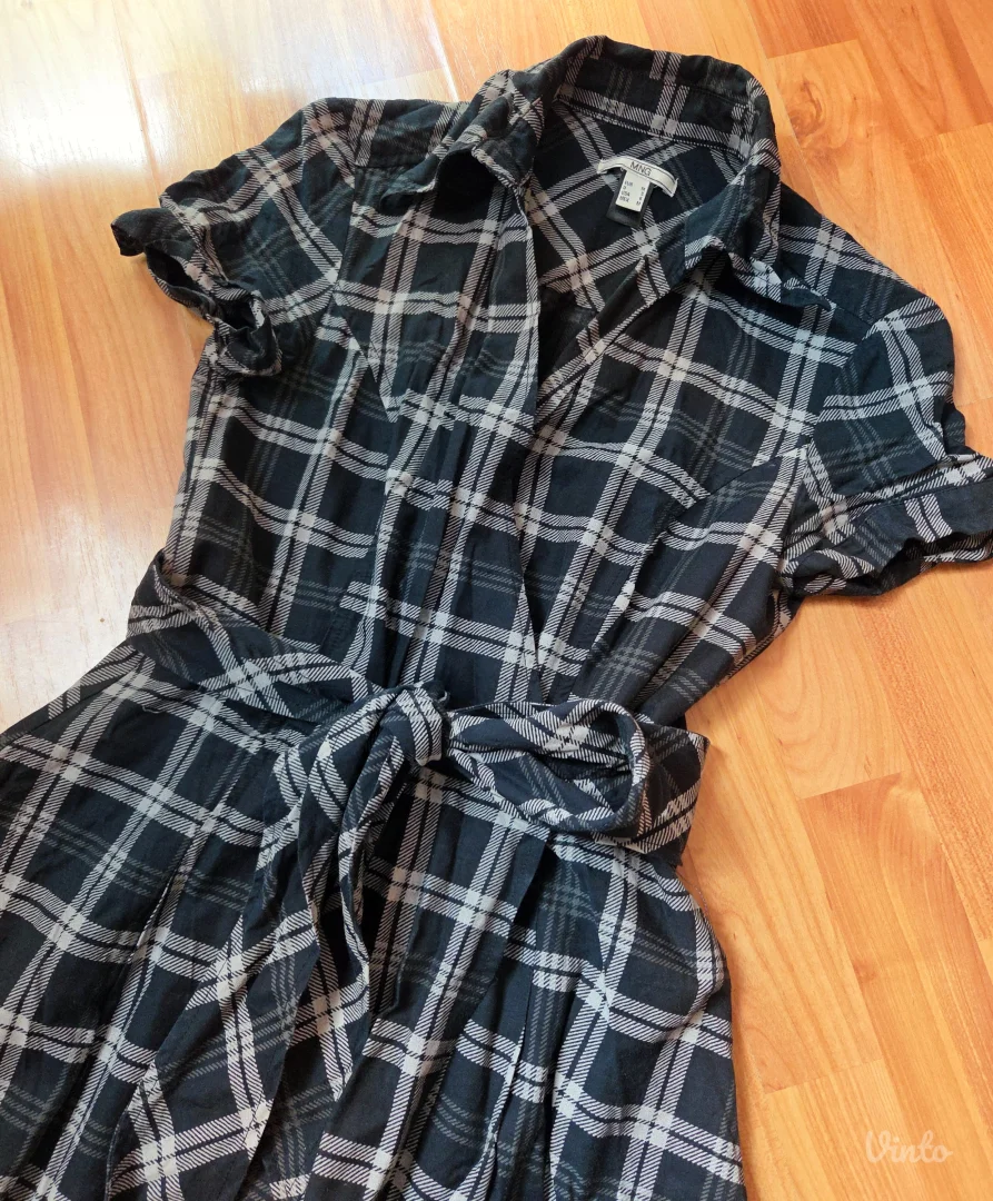 50s inspired pinup karirana haljina od pamuka