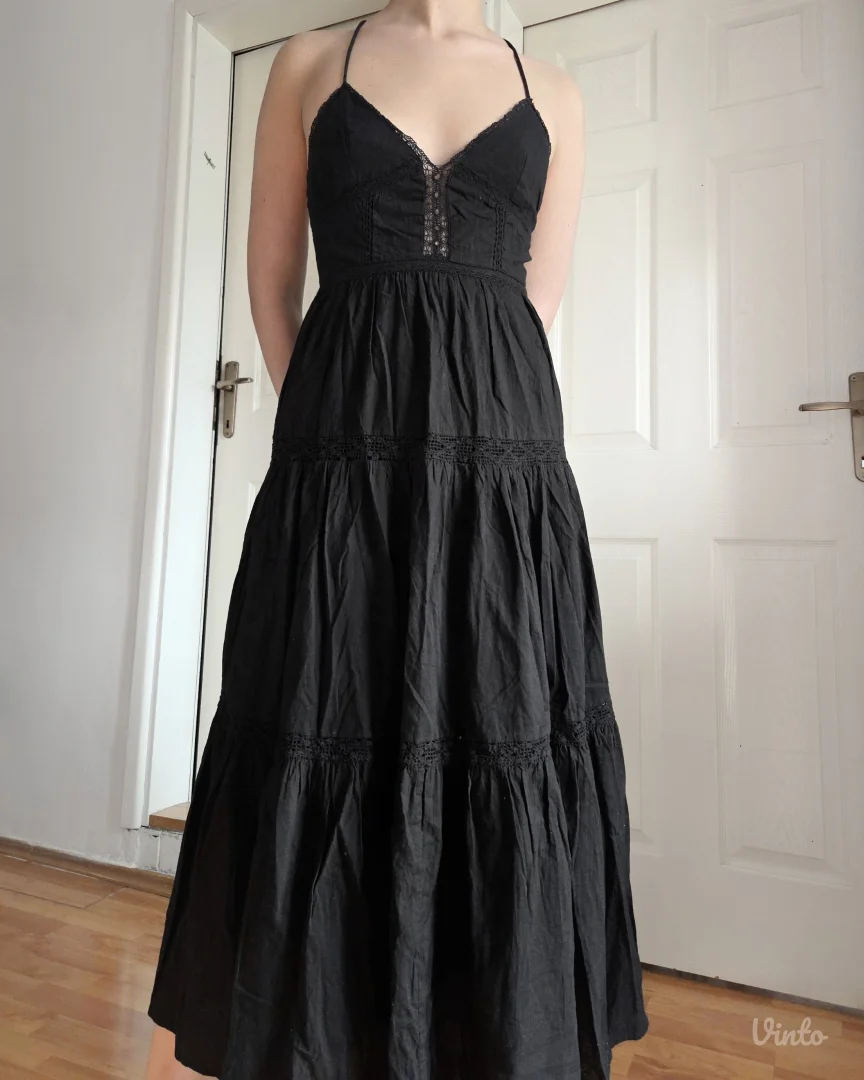 Witchy maxi haljina sa otvorenim leđima, pamuk