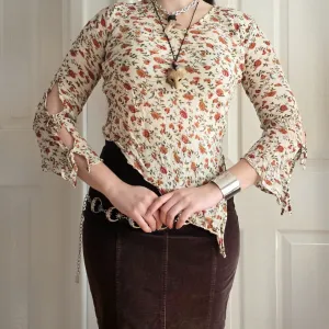 Whimsical fairy asimetrična bluza sa zvonastim rukavima