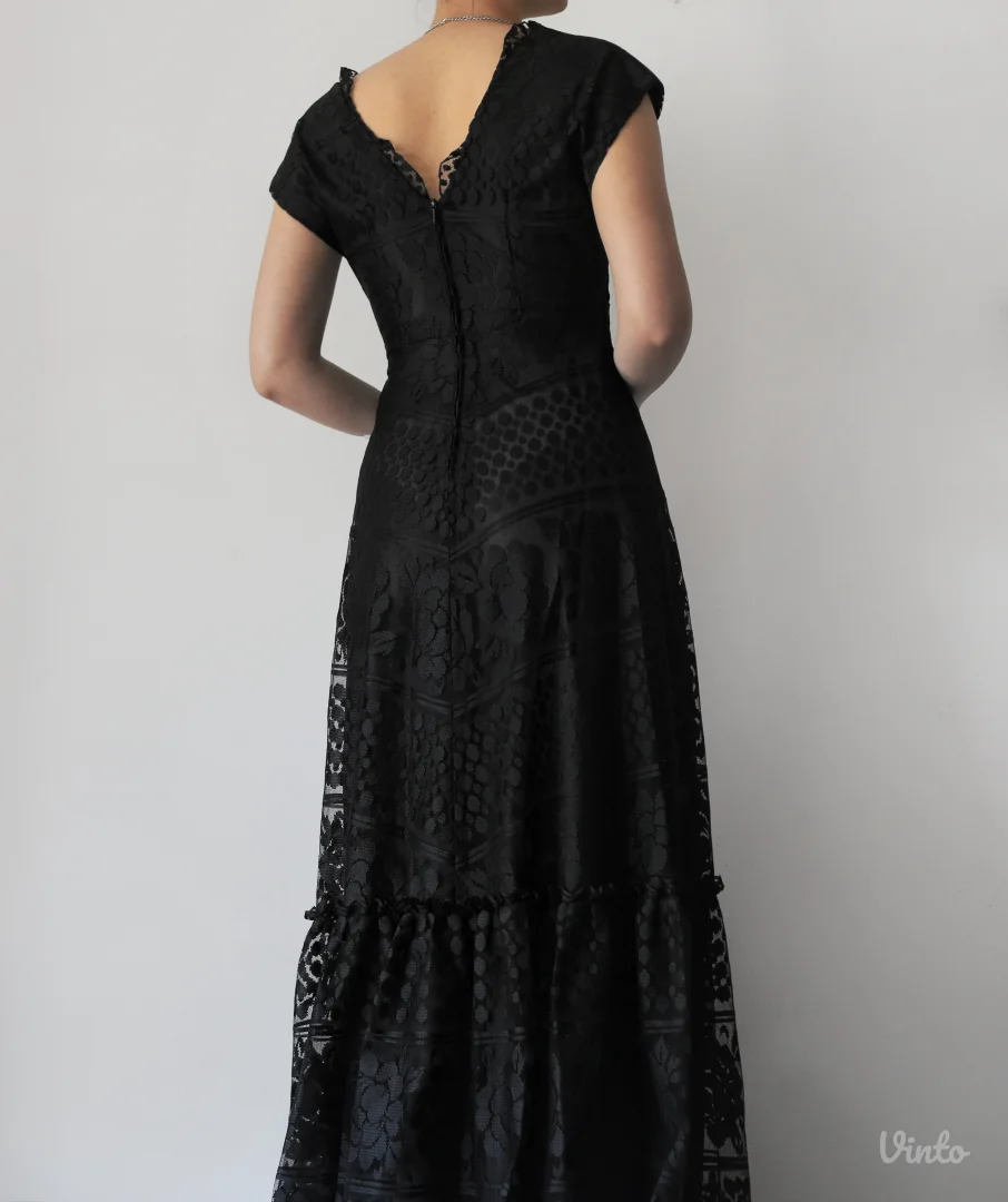 Vintage 70s raskošna maxi haljina