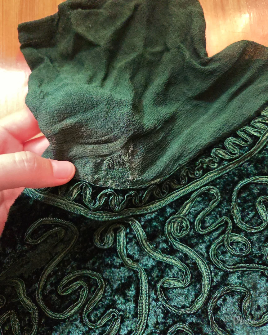 Whimsical green dress, made in India